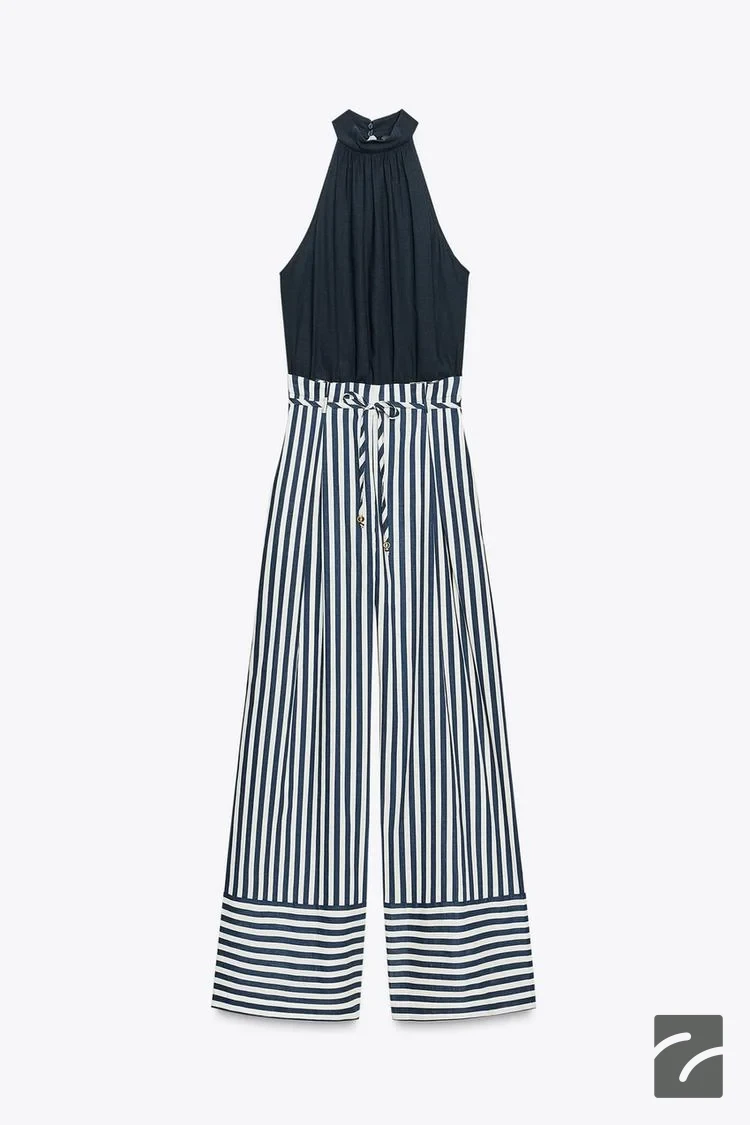 تولم کتان یقه هالتر با جیب جلو از برند زارا (زنانه)