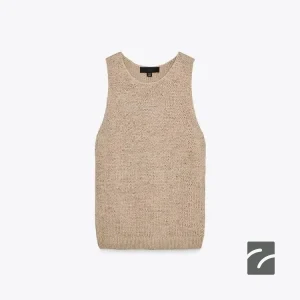 تیشرت یقه گرد بدون آستین راه‌راه از برند زارا (زنانه)