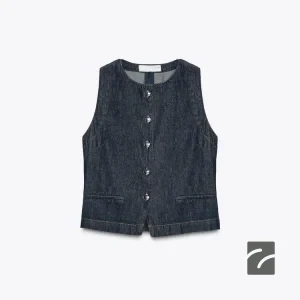 یقه‌دار بدون آستین با جیب جلو از برند زارا (زنانه)