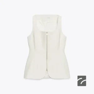 یقه‌دار بدون آستین با زیپ جلو از برند زارا (زنانه)