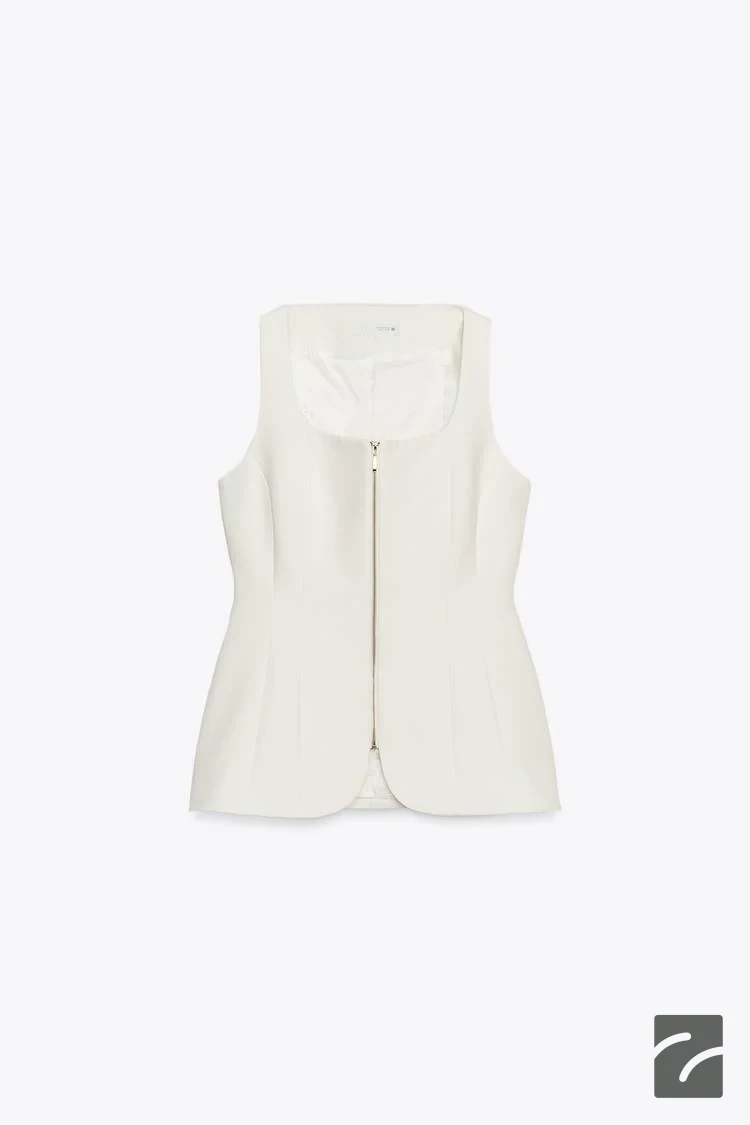 یقهدار بدون آستین با زیپ جلو از برند زارا (زنانه)