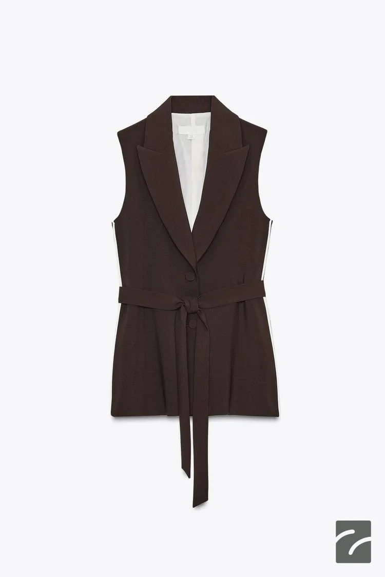 یقهدار بدون آستین یقه V با جیب مخفی از برند زارا (زنانه)