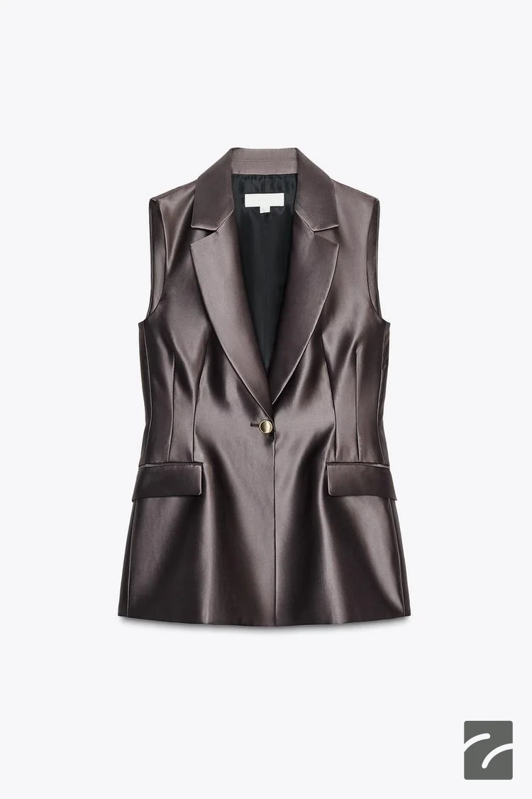 یقهدار کمرنگ یقهدار بدون آستین از برند زارا (زنانه)