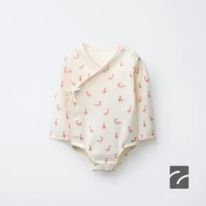 بادی یقه‌دار طرح‌دار پنبه‌ای از برند زارا (بچه گانه)