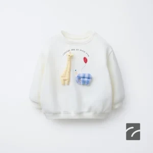 سویشرت یقه گرد با اپلیکیشن حیوانات از برند زارا