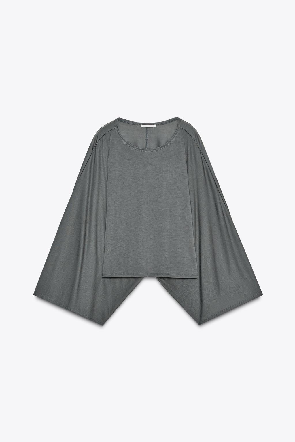 پلیور لیوسل یقه گرد و آستین بلند از برند زارا (زنانه)