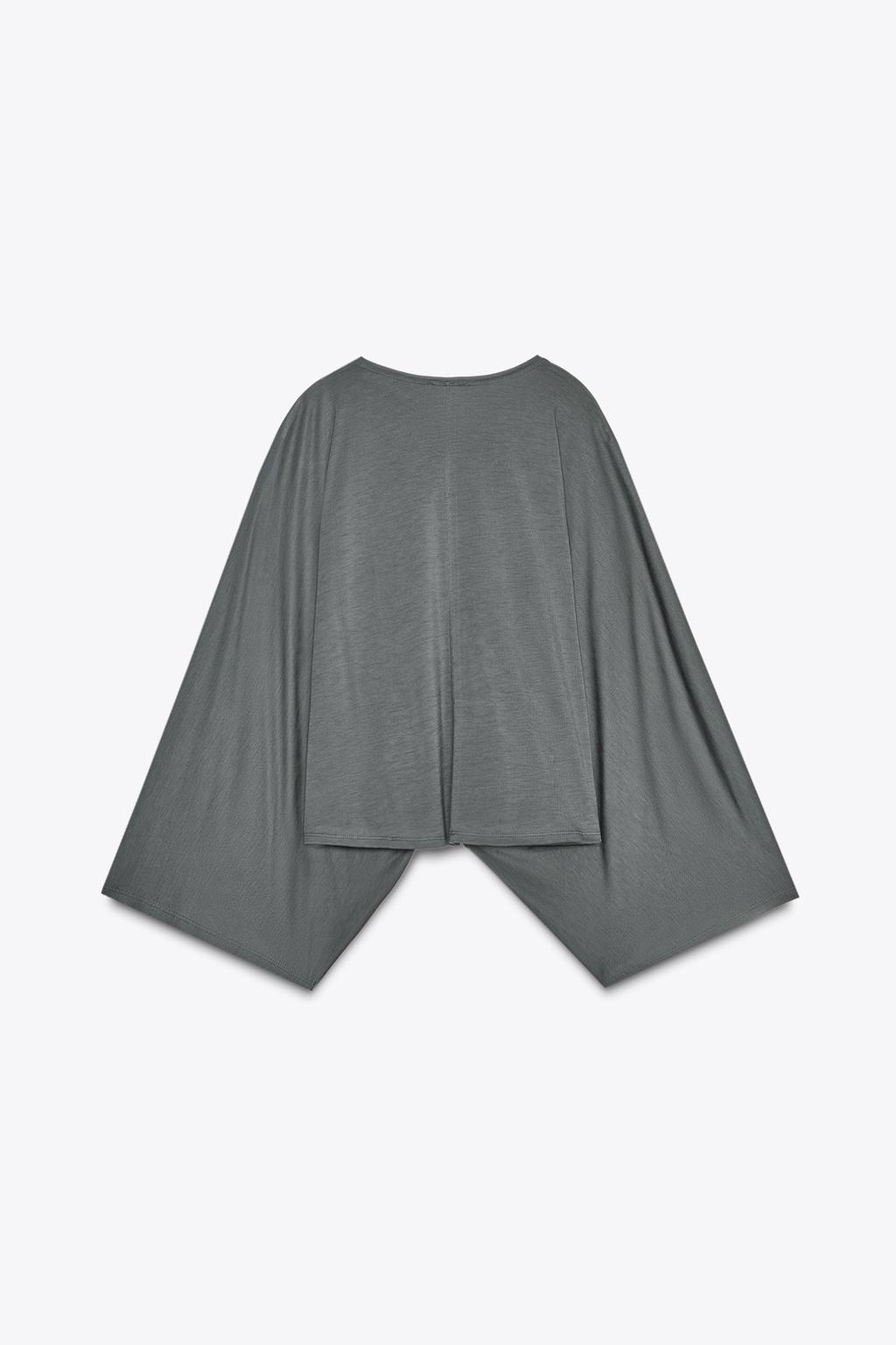 پلیور لیوسل یقه گرد و آستین بلند از برند زارا (زنانه)