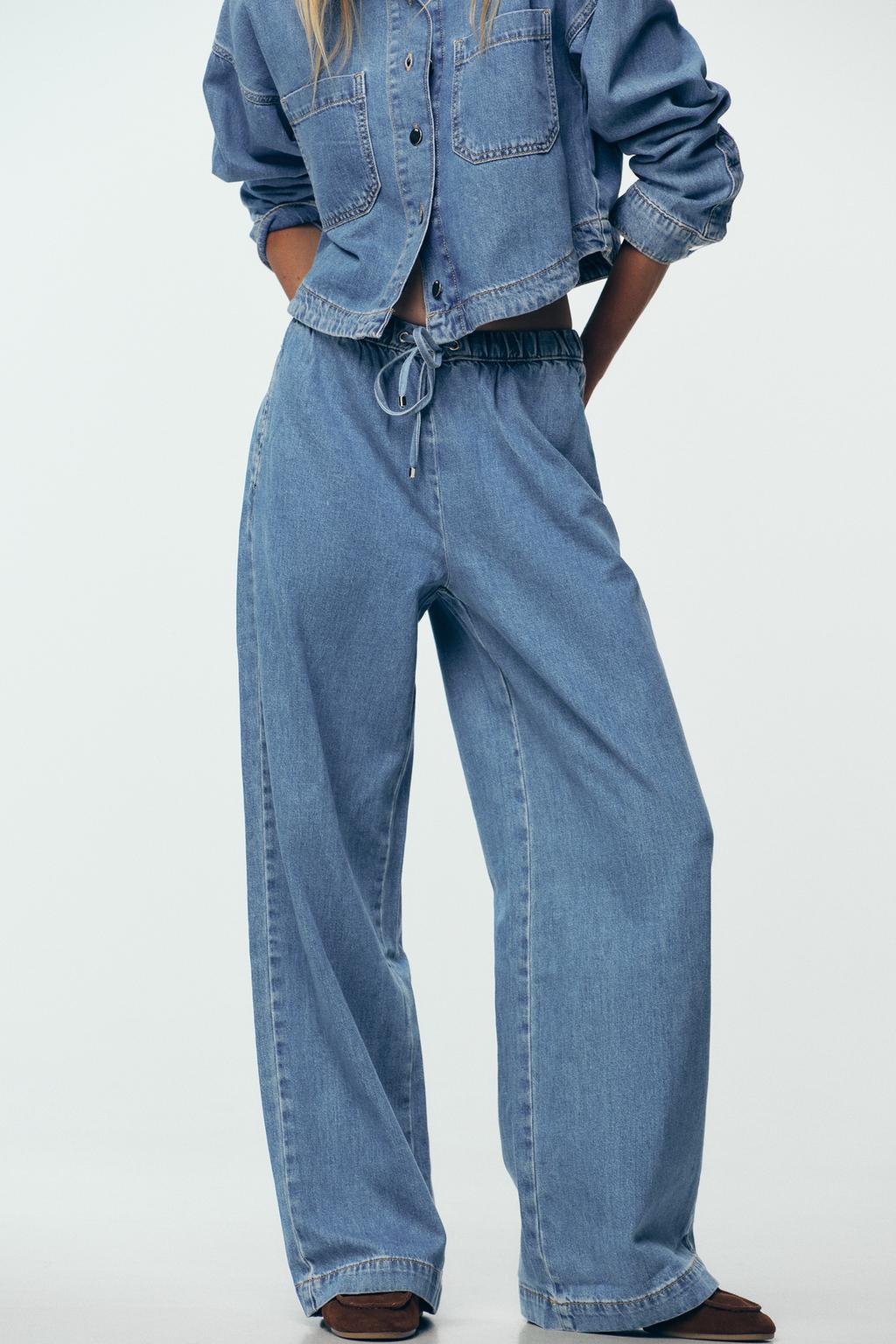 شلوار جین کمر بلند و گشاد از برند زارا (زنانه)