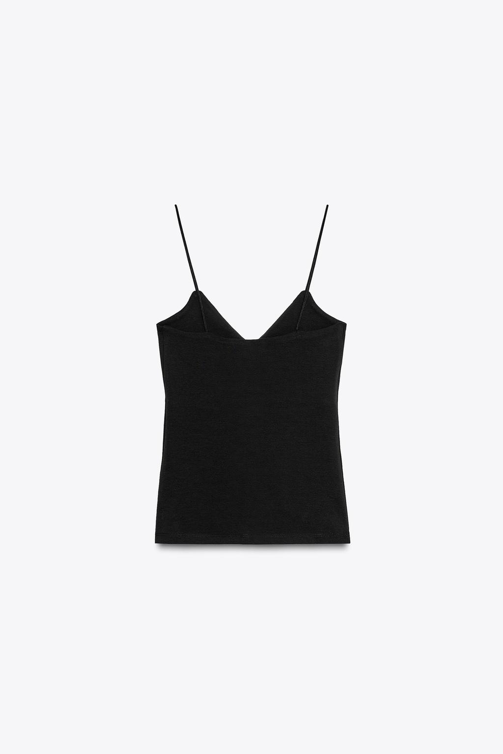 بلوز یقه V نازک با برش ساده از برند زارا (زنانه)