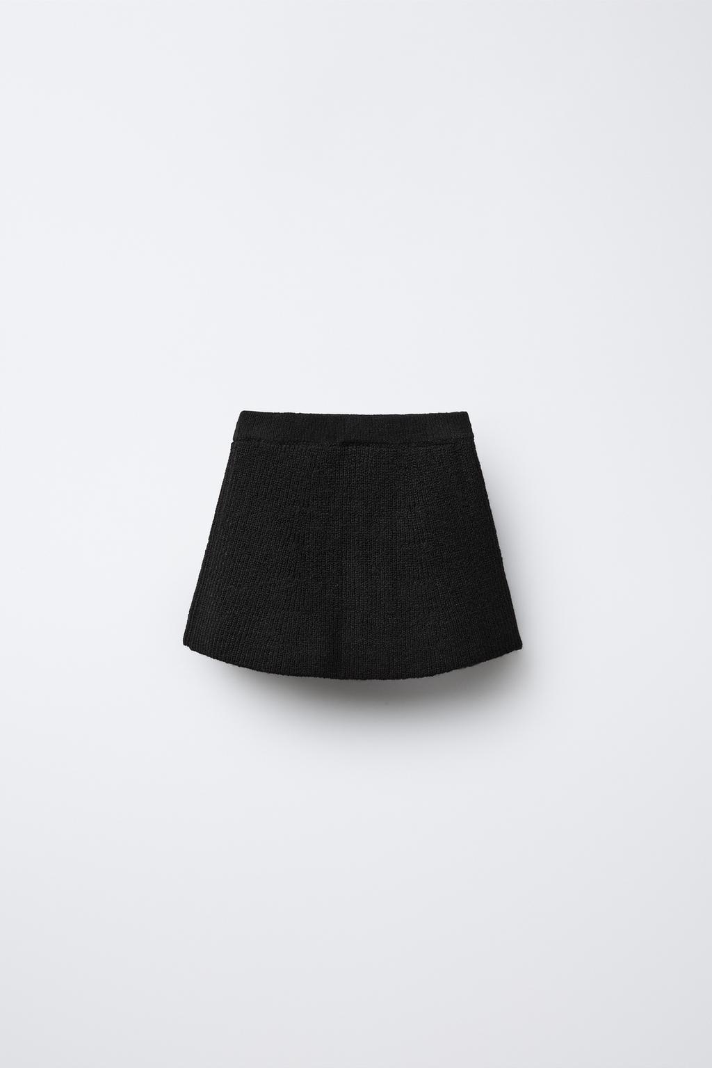 دامن بافتنی کمر الاستیک و فیلانک از برند زارا (بچه گانه)