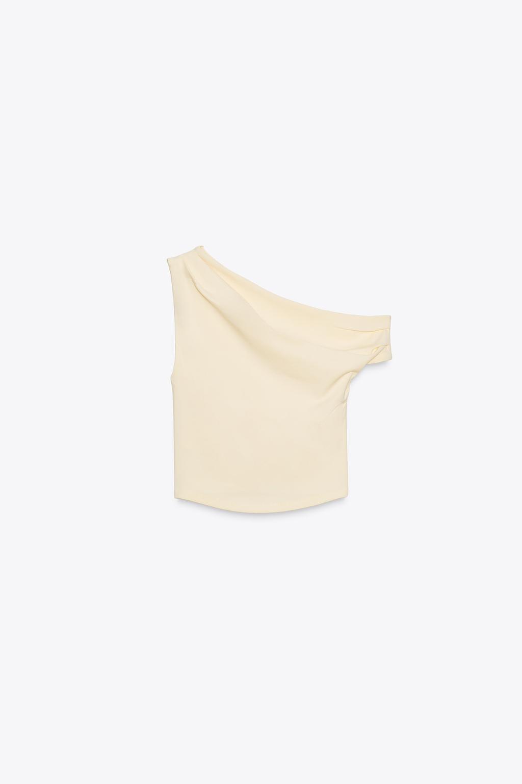 بالاپوش یقه نامتقارن با چیندار از برند زارا (زنانه)