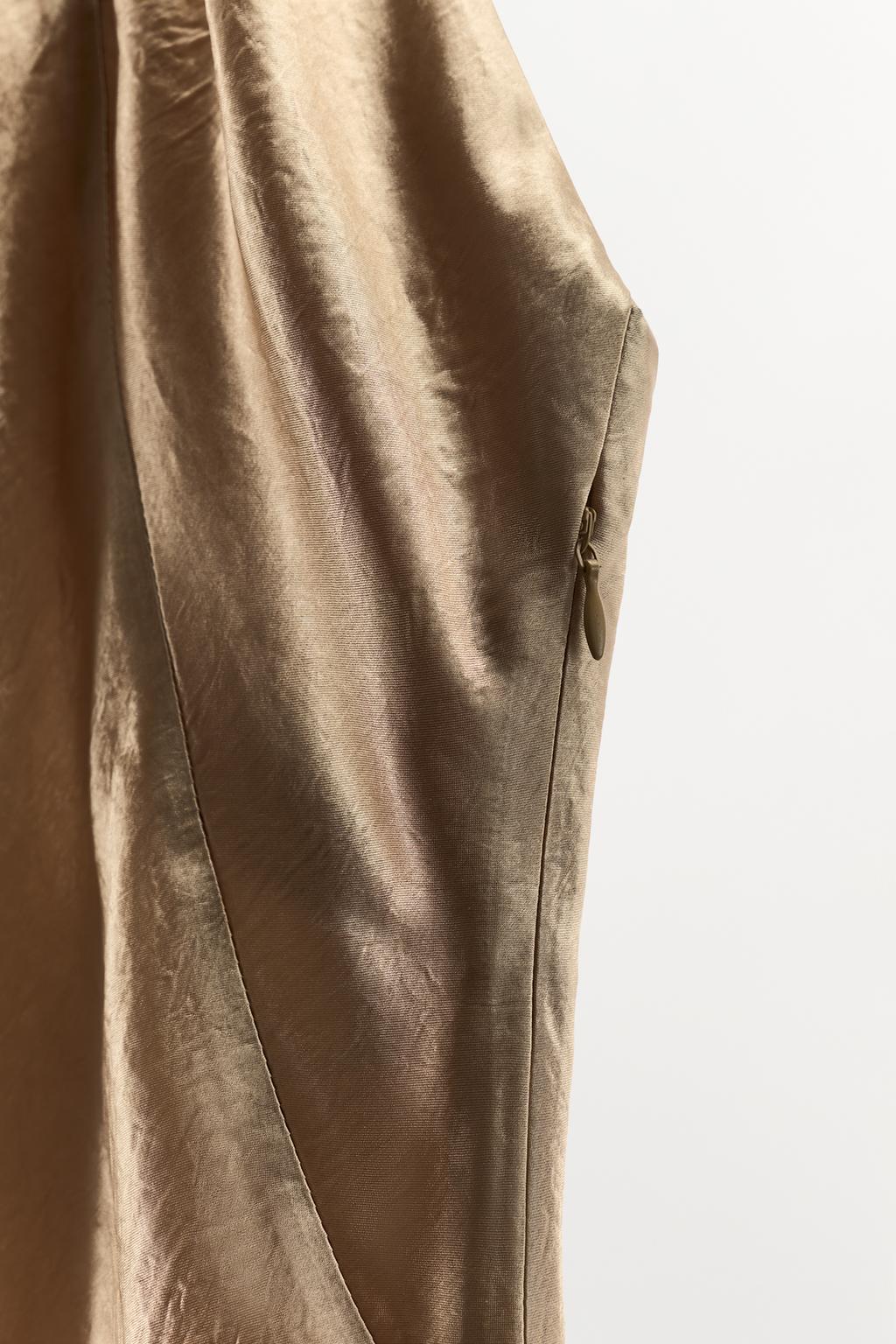 پیراهن میدی یقه هالتری دکمهدار از برند زارا (زنانه)