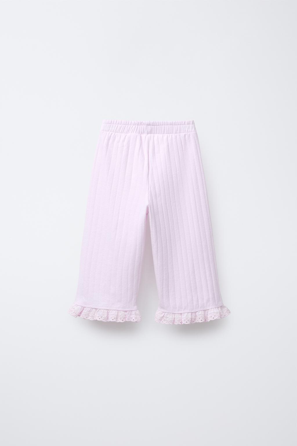 شلوار بلی کشی با گلدوزی فیسو از برند زارا (بچه گانه)