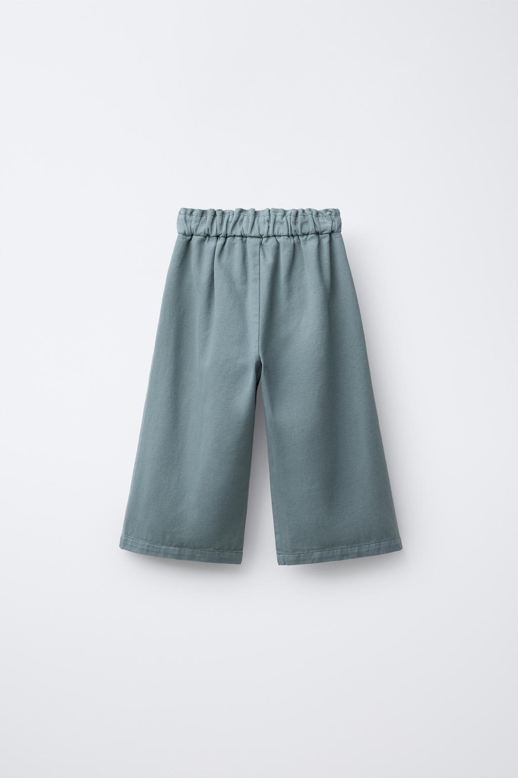 شلوار بلی الاستیک با گلدوزی گل از برند زارا (بچه گانه)