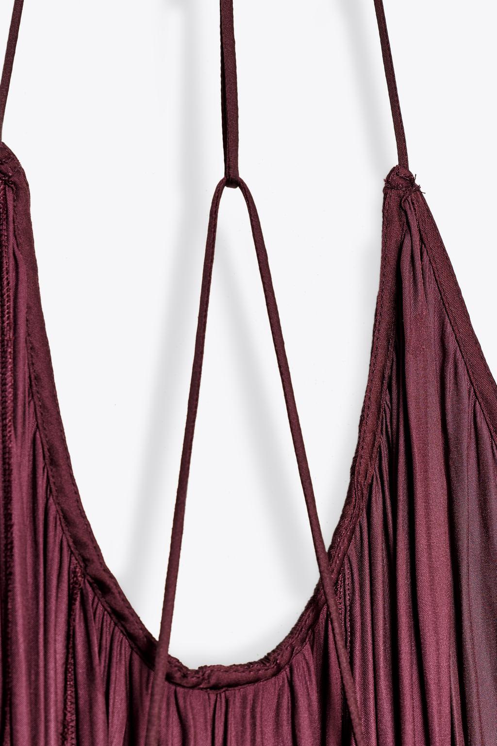 پیراهن بلند ساتن یقه گرد زنانه از برند زارا (زنانه)