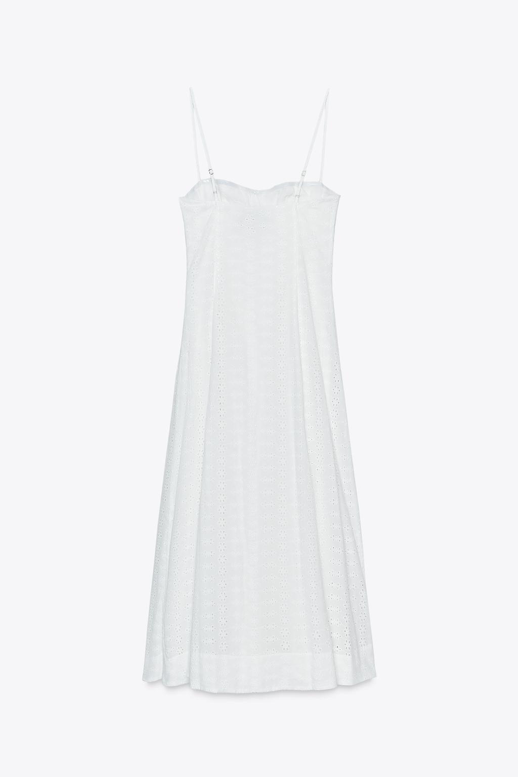 پیراهن آستین نازک با یقه صاف و گلدوزی از برند زارا (زنانه)