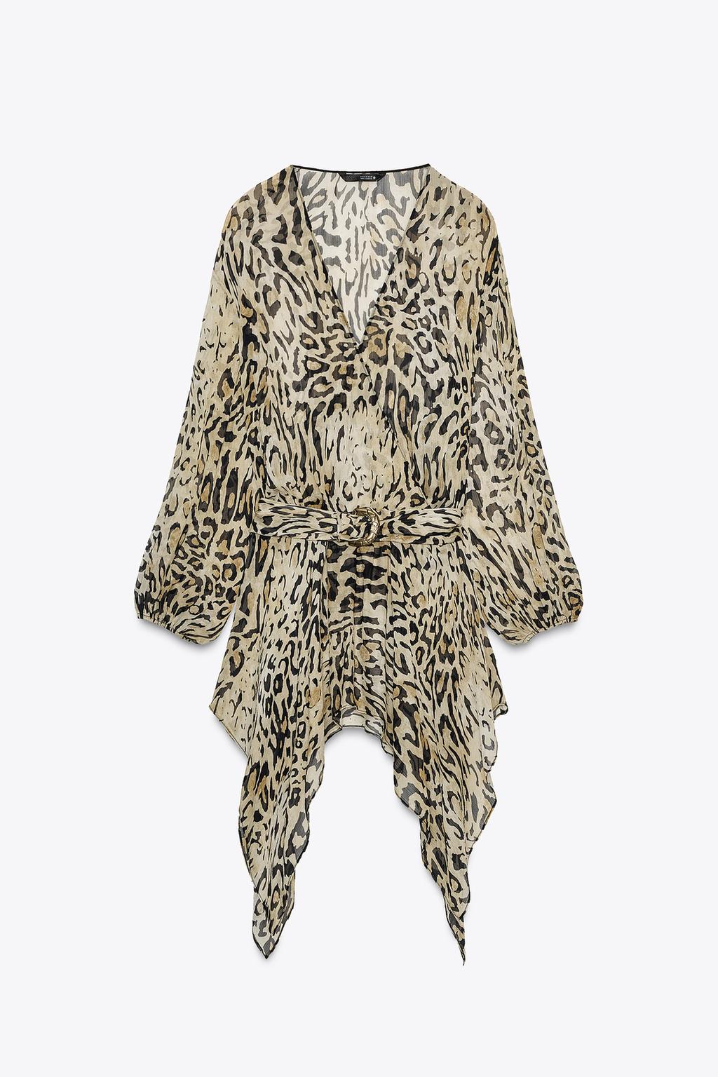 بلوز زنانه طرحدار با یقه هالتر از برند زارا (زنانه)