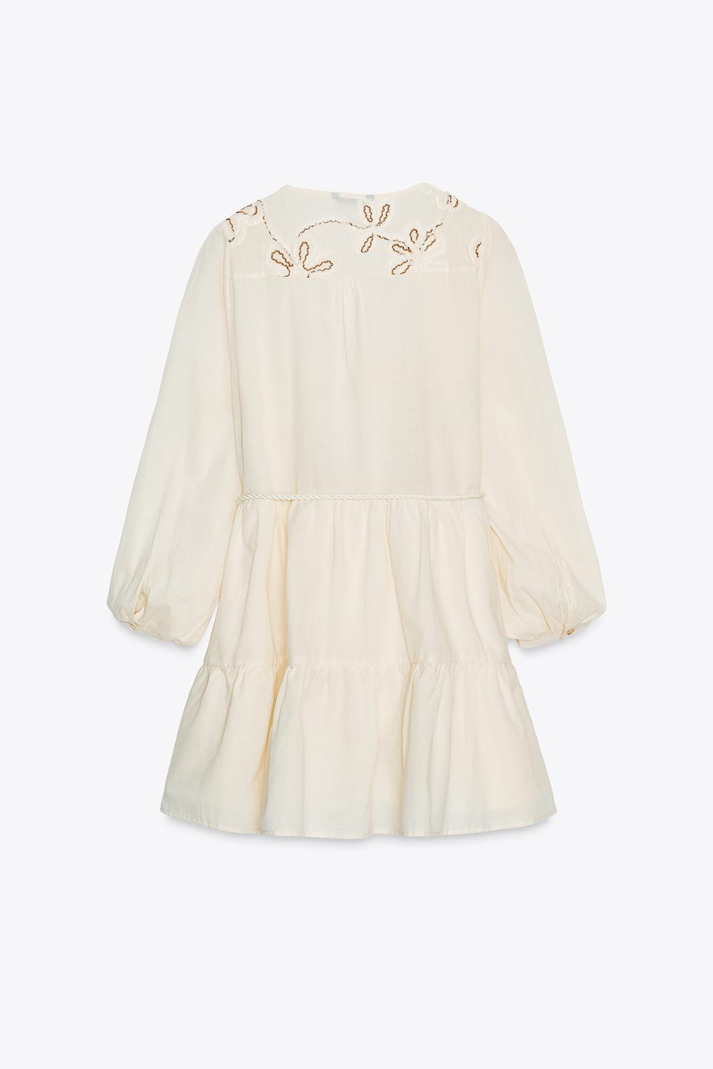 پیراهن بلند آستیندار با یقه V از برند زارا (زنانه)