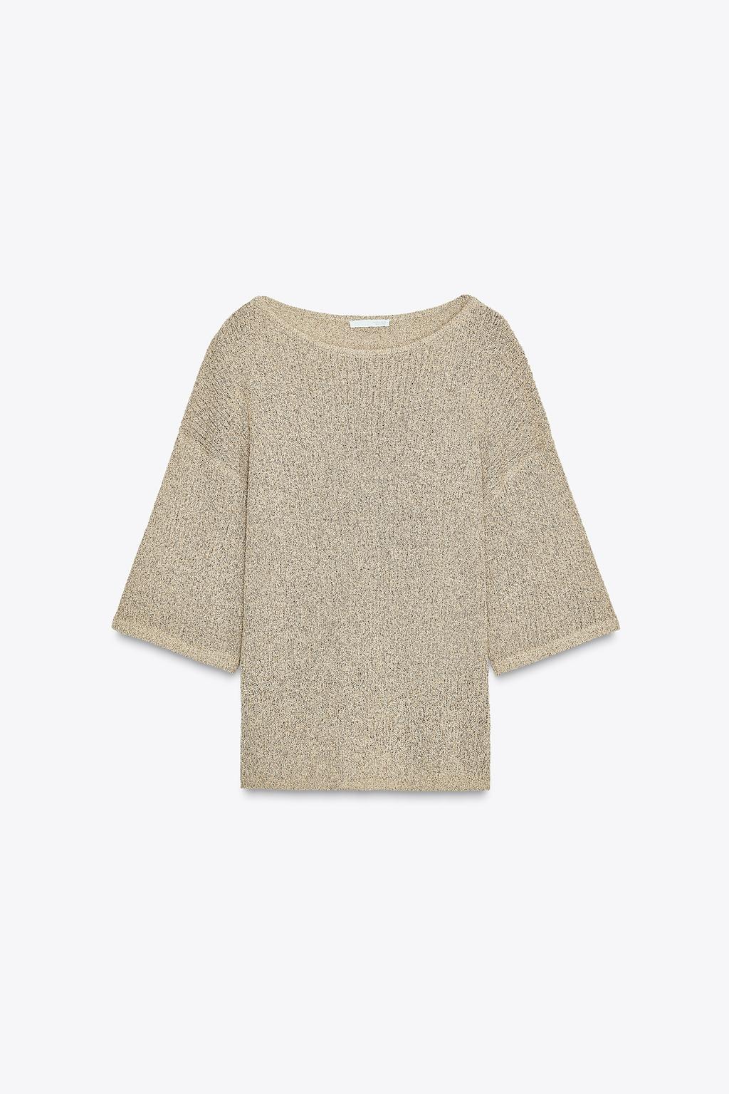 تاپ یقه بیسیکلت با آستین پلارین از برند زارا (زنانه)