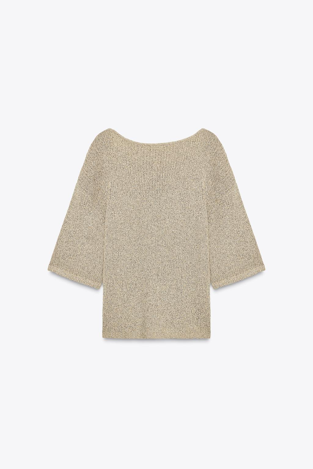 تاپ یقه بیسیکلت با آستین پلارین از برند زارا (زنانه)